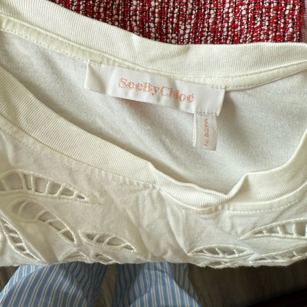 See by chloe dress white casual size S